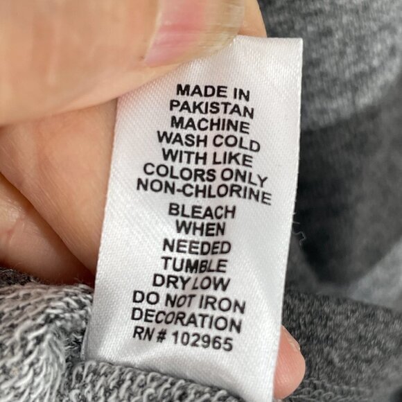 League Martha's Vineyard Sweatshirt High Low Long Sleeve Grey Camo Print Large - Picture 7 of 9